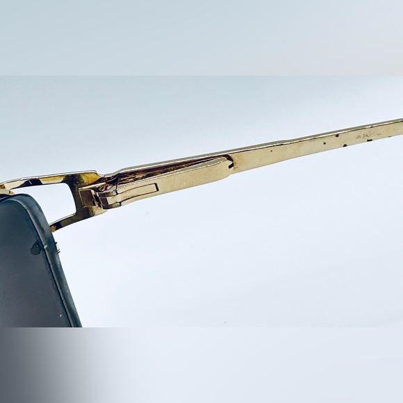 Vintage Menrad Gold Blue Oval Sunglasses Frames Only - Picture 7 of 8